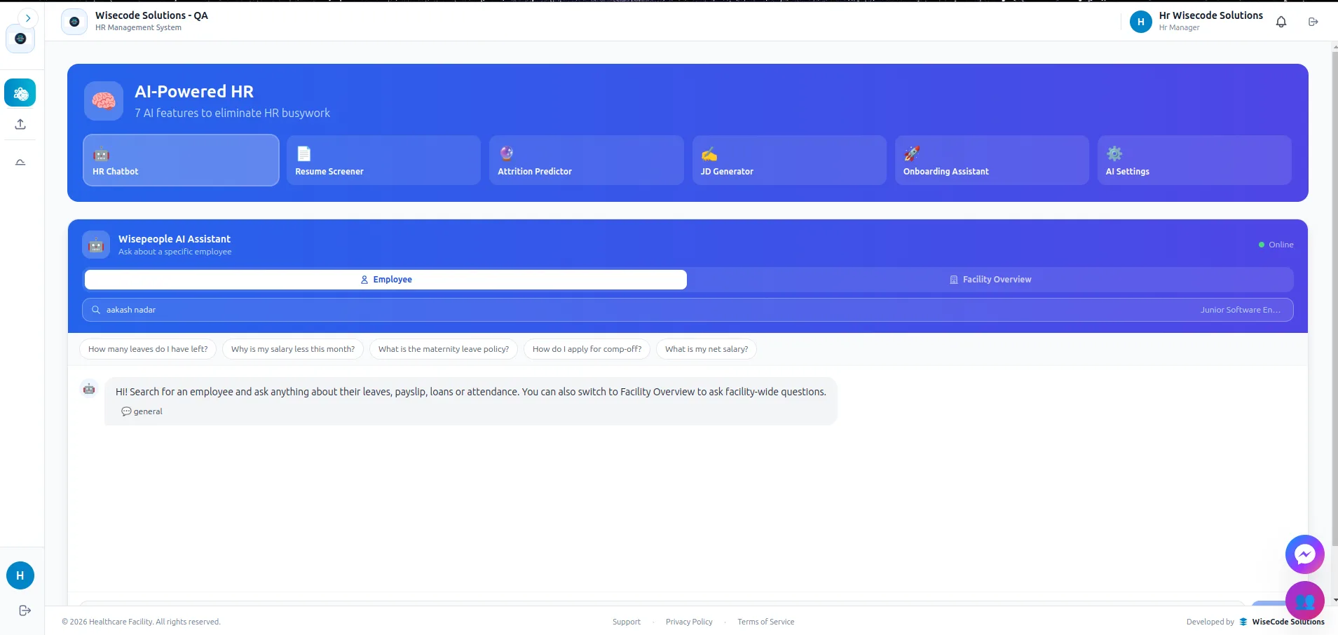 WisePeople AI-powered HR tools